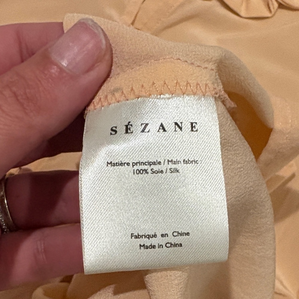 Sezane Blush Ruffle Blouse - Picture 4 of 4